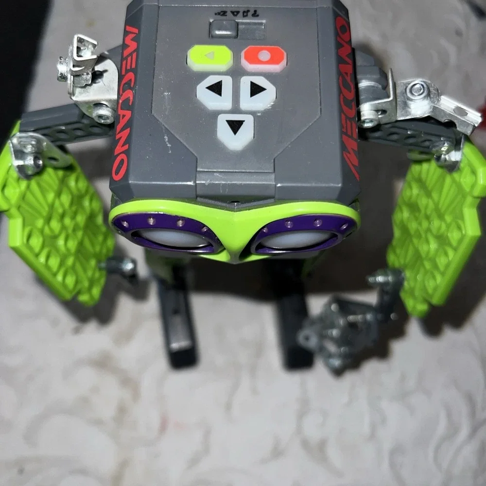 Meccano Erector Micronoid‎ Green Switch Building Toy Programmable Robot Works